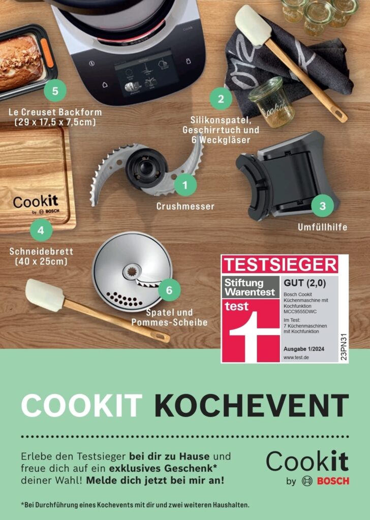 Auswahl eines Gastgebergeschenks für die Anmeldung zu einem aktiven Kochevent