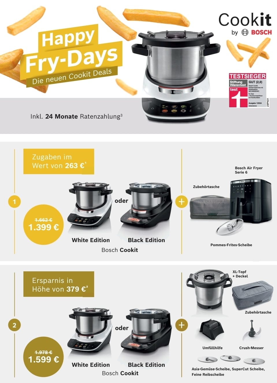 Übersicht der aktuellen Aktionsangebote für den Cookit