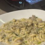 One-Pot Hack-Lauch-Nudeln gekocht im Bosch Cookit