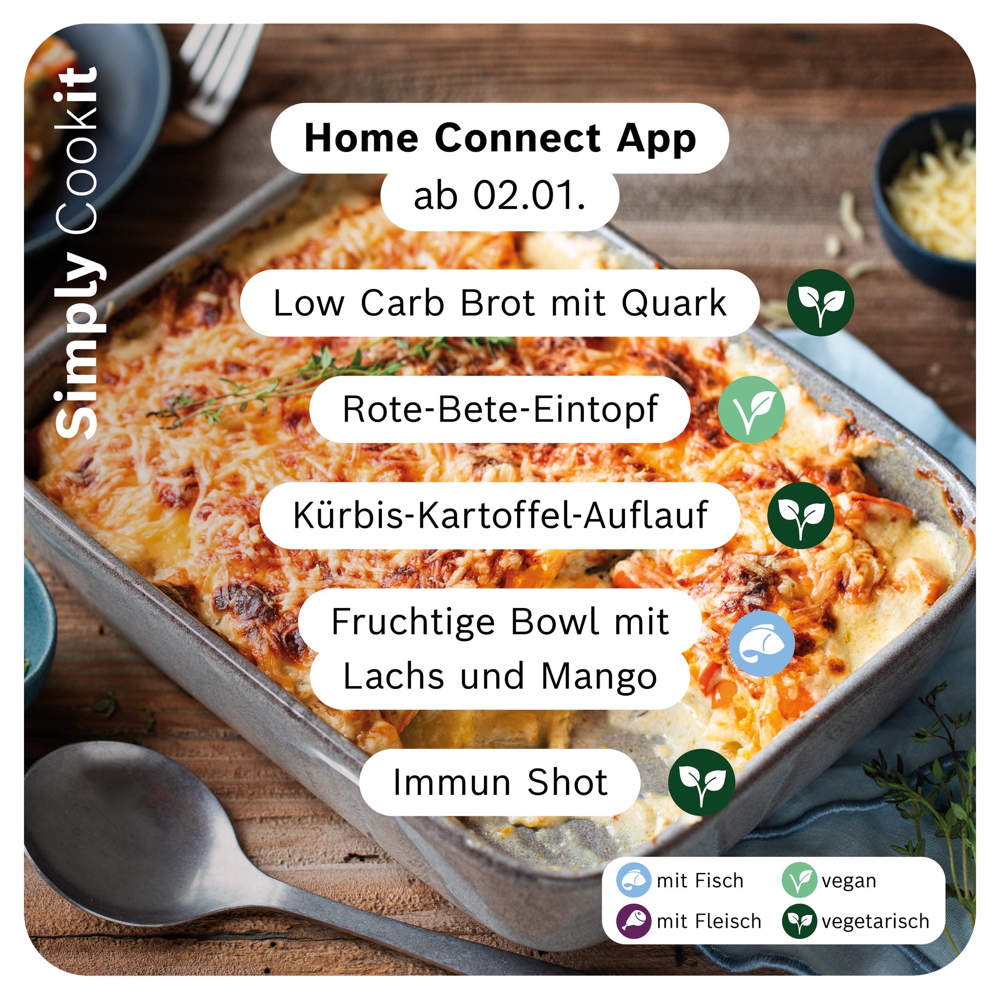 Bosch Cookit leichte Rezepte ins neue Jahr 2026