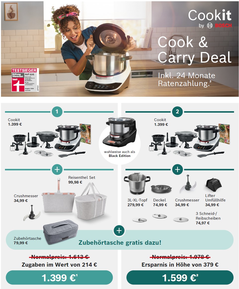 Cookit-Angebot "Cook & Carry Deal"
