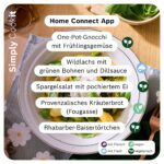 Neue Cookit Rezepte der Woche mit Spargelsalat, Gnocchi, Wildlachs, Fougasse und Rhabarber‑Baisertörtchen