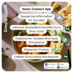 Neue saisonale Cookit Rezepte der Woche mit Spargel‑Auflauf, Aloo Gobi, Panzanella, Rhabarber‑Chutney und Erdbeer‑Stracciatella‑Kuchen