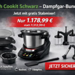 Bosch Cookit Schwarz mit großem Dampfgaraufsatz als Aktionsbundle unter 1.200 Euro