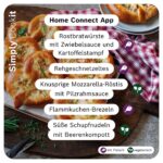 Neue Cookit Rezepte der Woche mit Rostbratwürsten, Rehgeschnetzeltem, Mozzarella-Röstis und Flammkuchen-Brezeln.