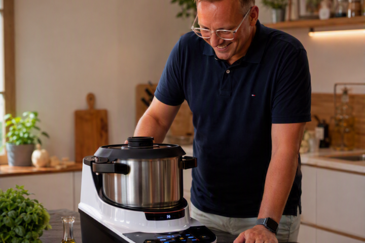 Jürgen Schwenk mit Bosch Cookit bei seinen ersten Erfahrungen als Cookit-Berater